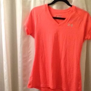 Under armor neon orange small shirt